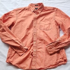 J Crew Men's Orange Button-Up Shirt